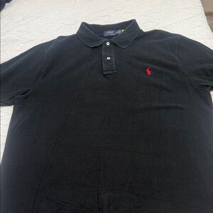 Polo by Ralph Lauren Black Polo Shirt with Red Logo